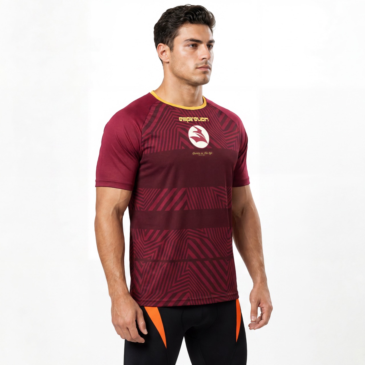 Camiseta con logo y camiseta de fútbol estampada para hombre