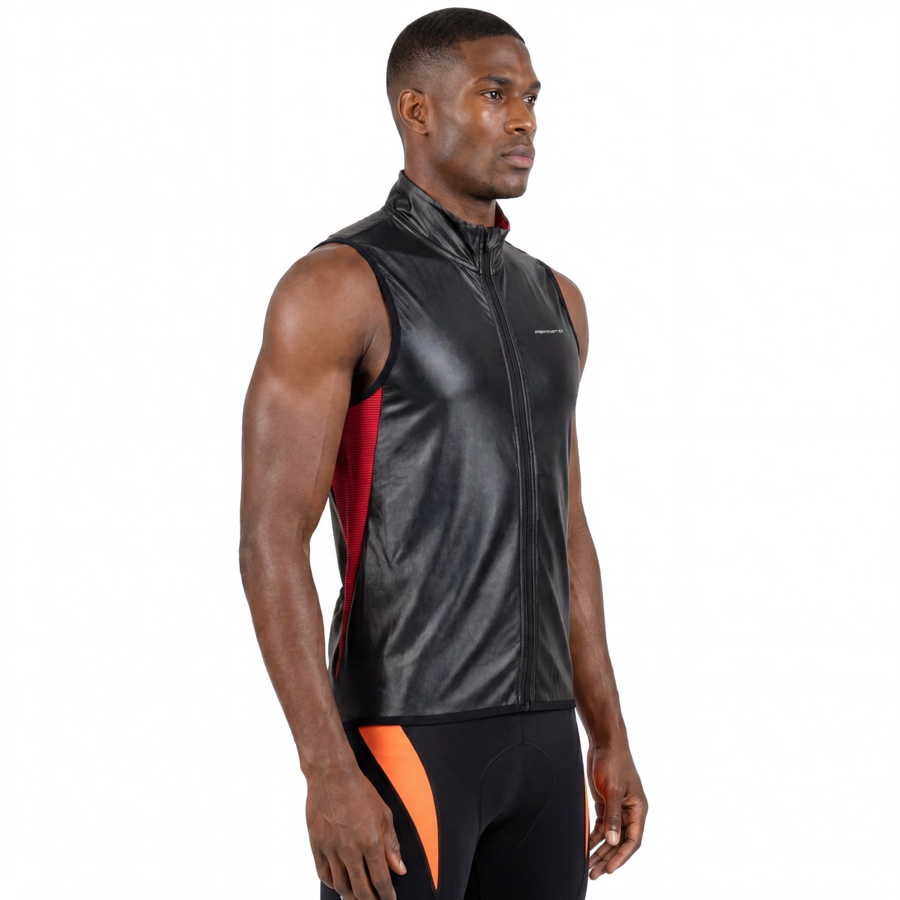 Chaleco cortavientos ligero con bloques de color para hombre