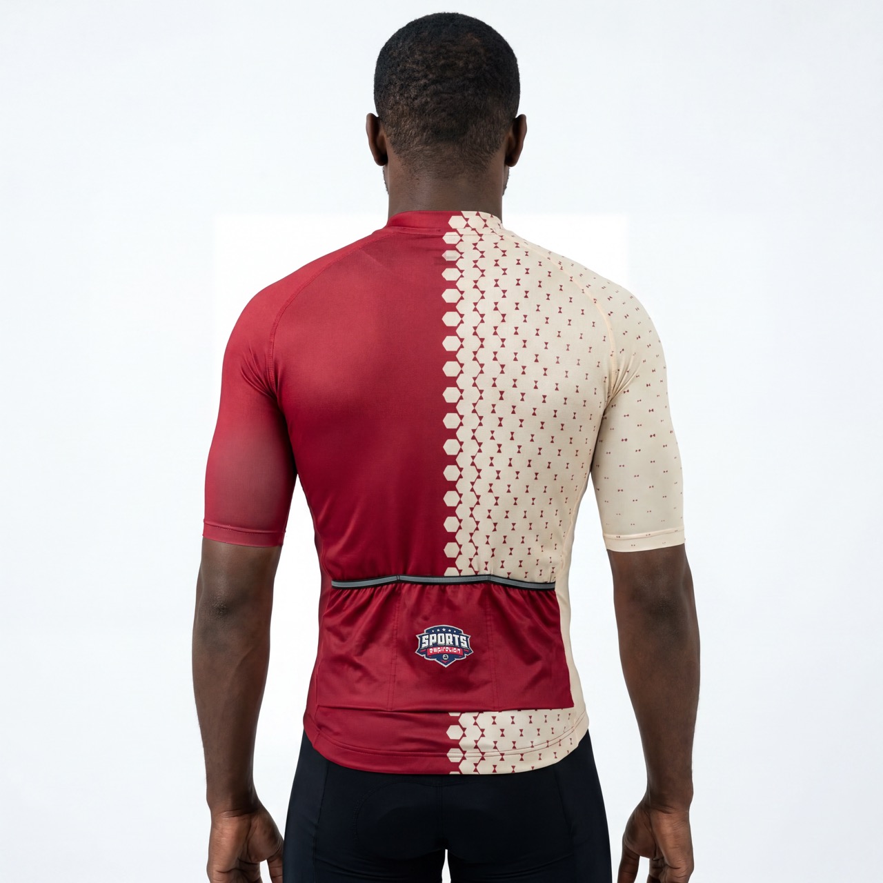 Maillot ciclista de manga corta con estampado integral