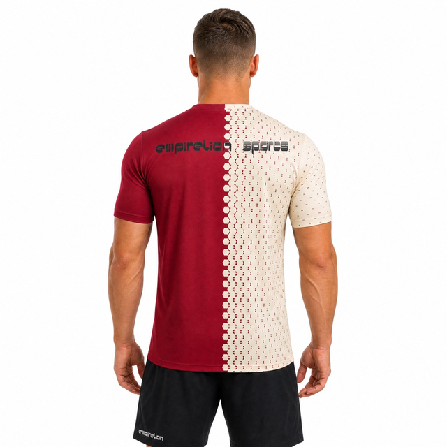 Camiseta informal deportiva con estampado integral para hombre
