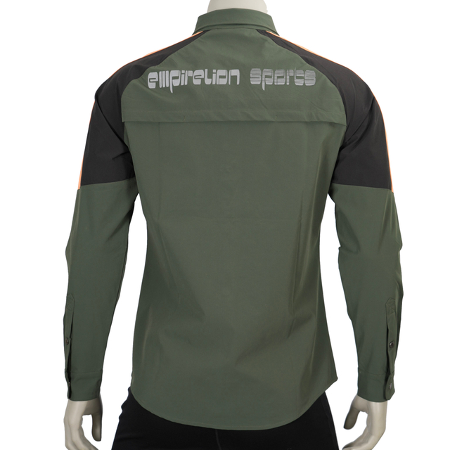 Camino para hombres Campos para hombres Pesca para caminar en la espalda y la expulsión de la axila con camisas de panel Shoudler