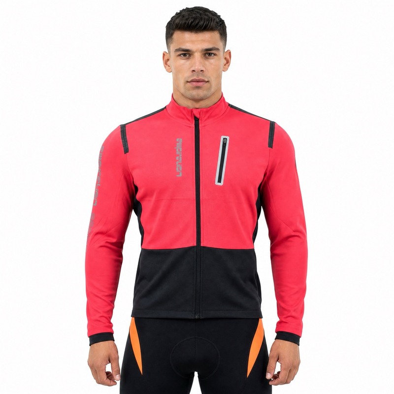 Chaqueta ciclista con ribete de cinta