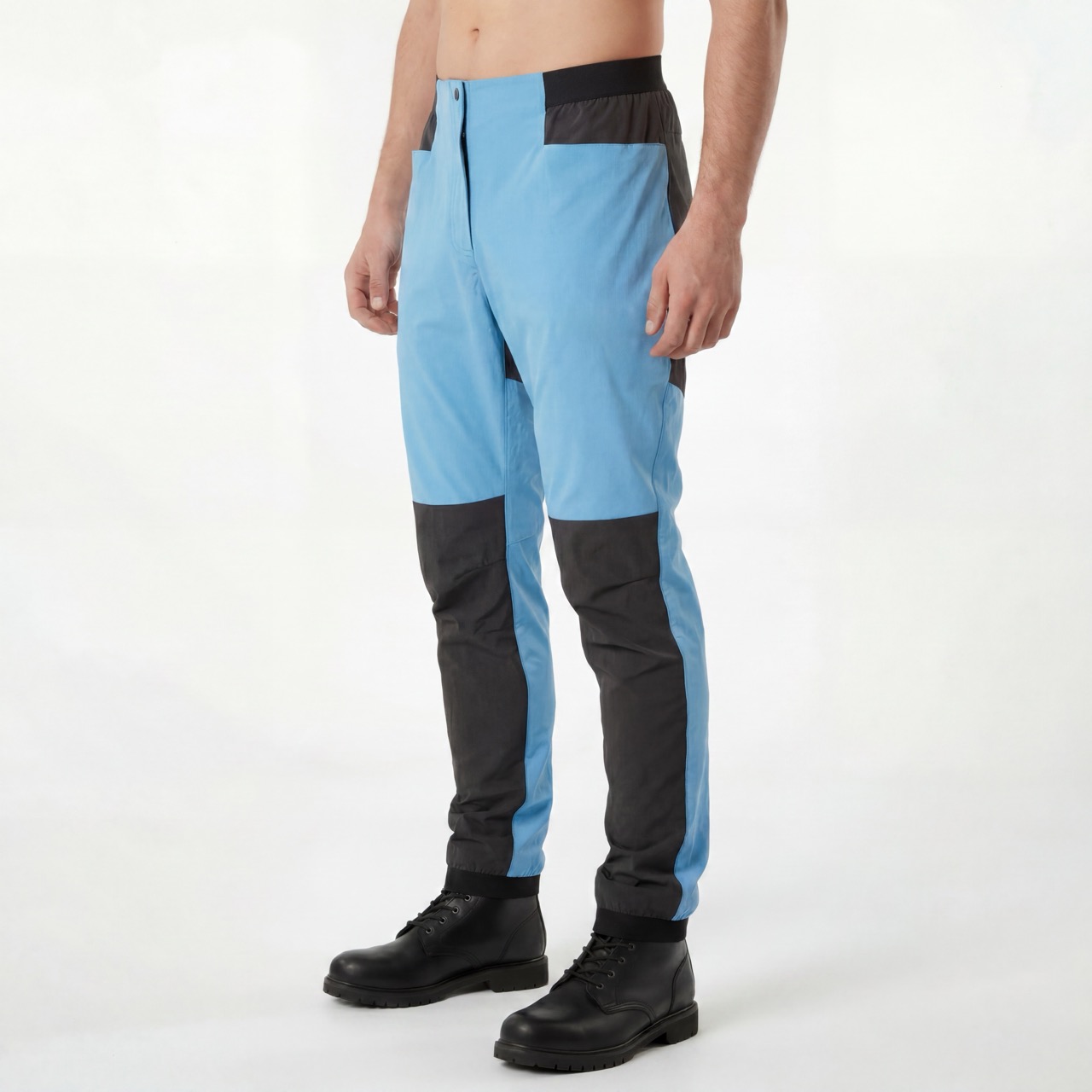 Pantalones de trekking con bloques de color para senderismo para hombre Pantalón con cintura elástica