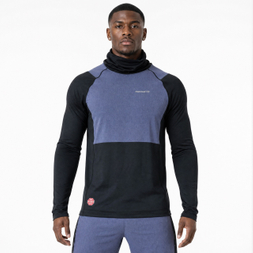Camiseta interior con cuello vuelto alto a prueba de viento para hombre