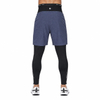 Pantalón 2 en 1 con banda de cintura alta a prueba de viento para hombre
