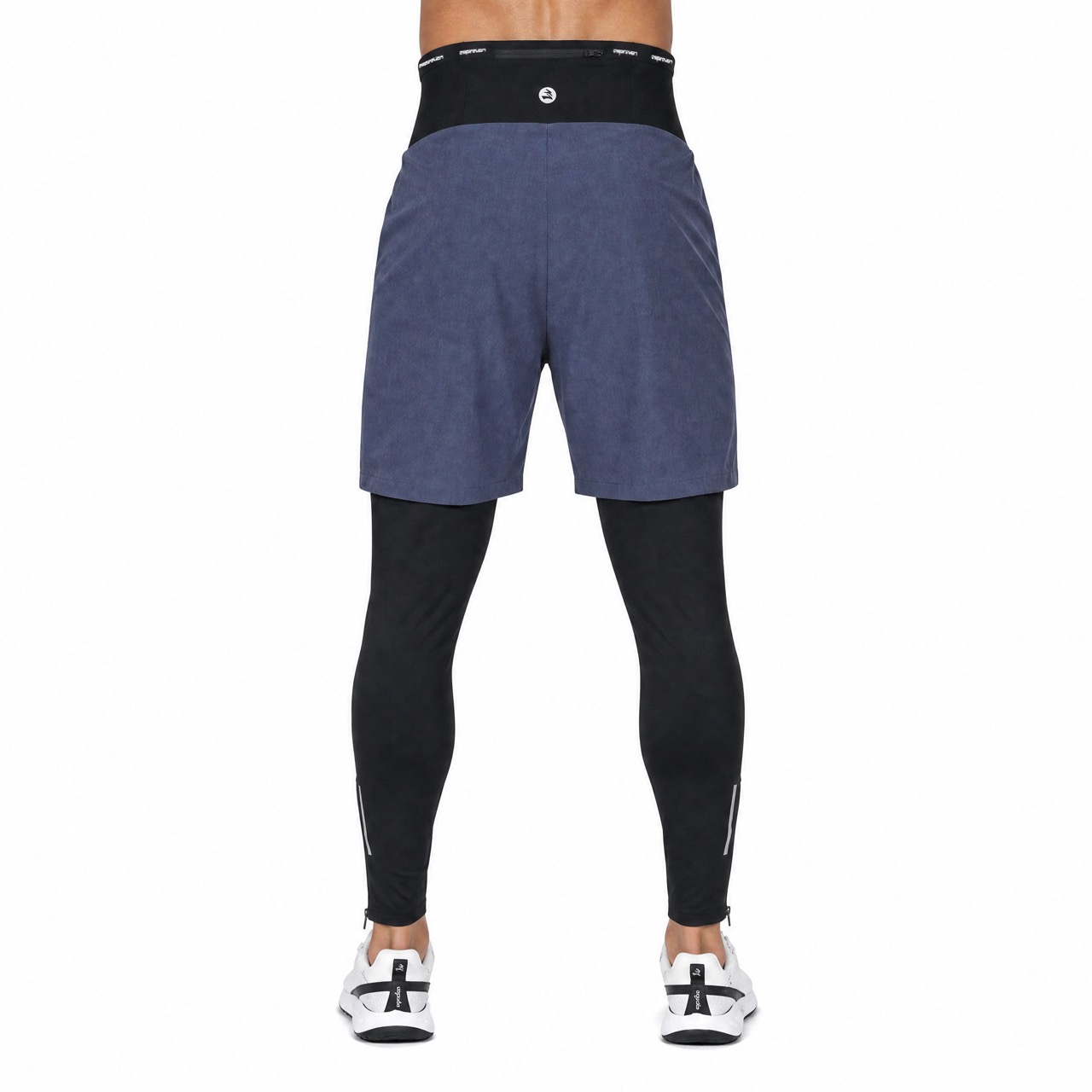 Pantalón 2 en 1 con banda de cintura alta a prueba de viento para hombre