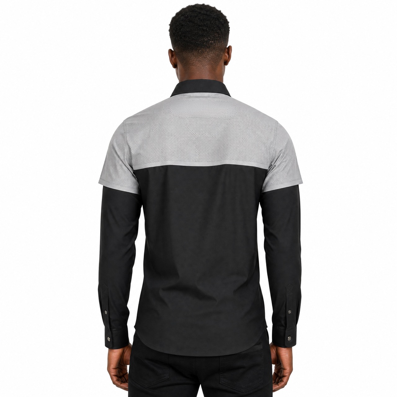 Camisas con ribetes reflectantes para hombre, senderismo nocturno, Camping, pesca, bolsillo sellado con cremallera, broches