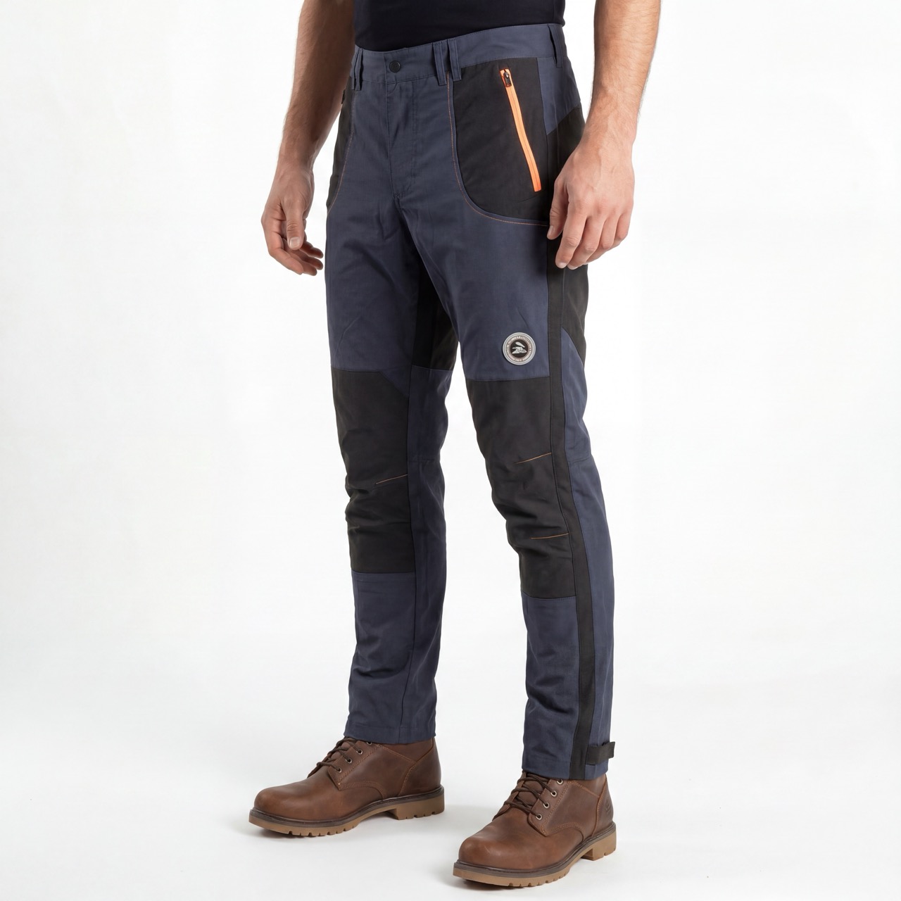 Pantalones deportivos para hombre con ribetes en contraste, pantalones de senderismo con bloques de color