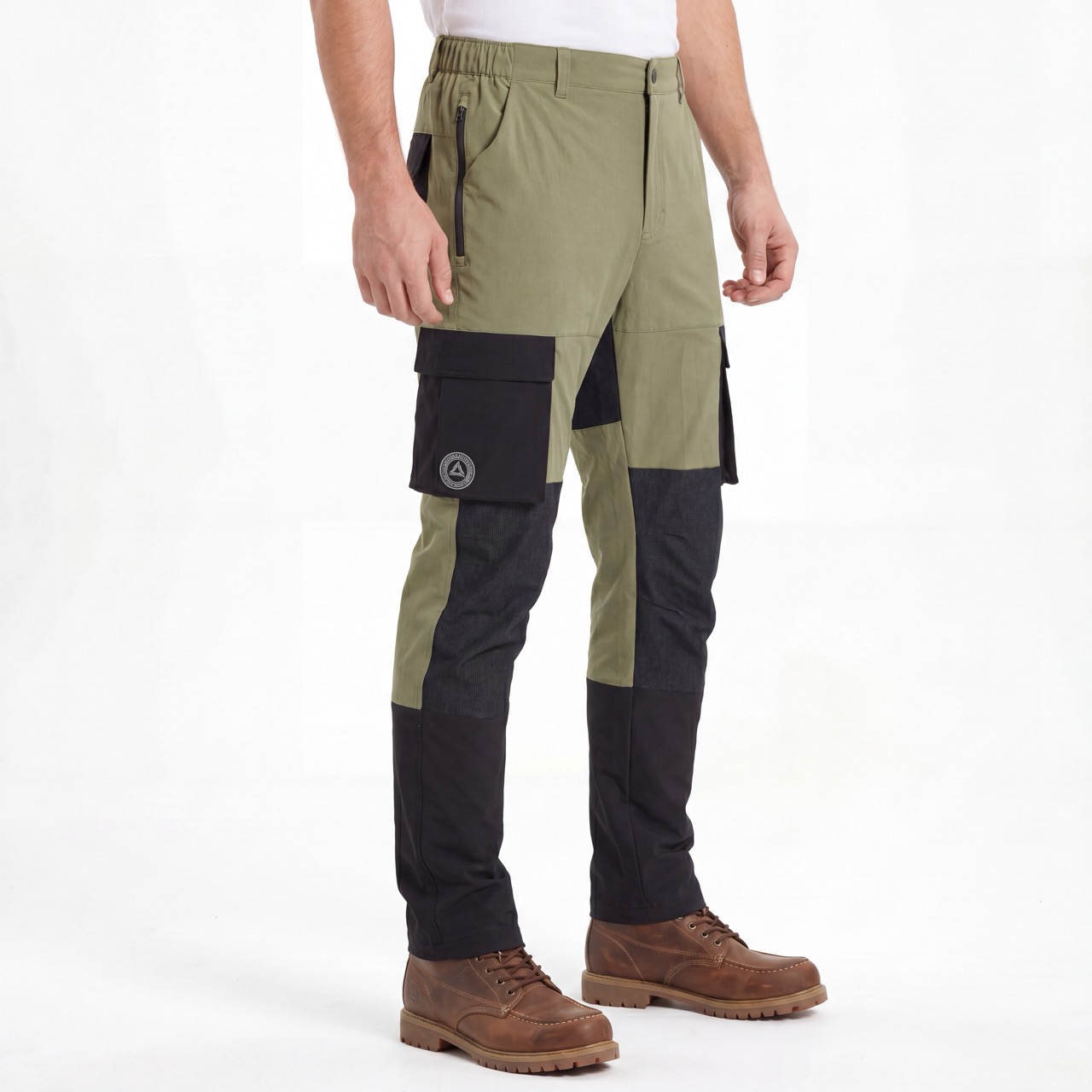 Pantalones cargo de moda deportiva para hombre Pantalones de trekking con bloques de color