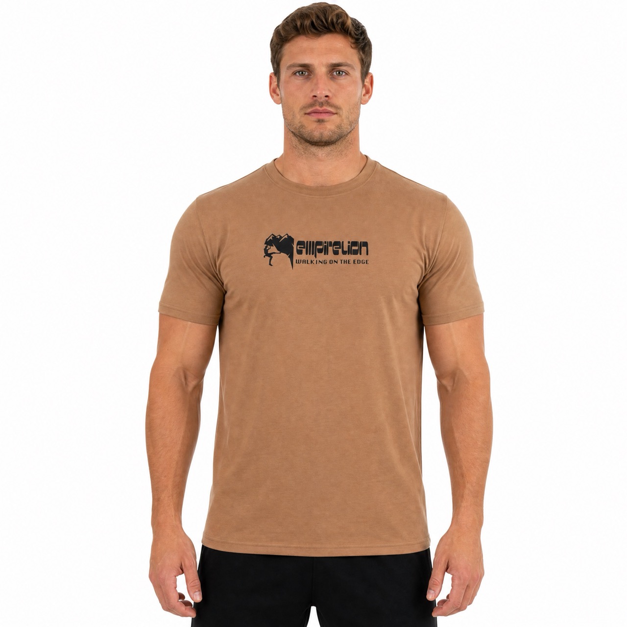 Camiseta de manga corta para escalada en roca para hombre