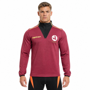 Chaqueta deportiva con media cremallera y bloques de color para hombre