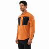 Camisas elásticas de trekking con bolsillos y cremallera para hombre