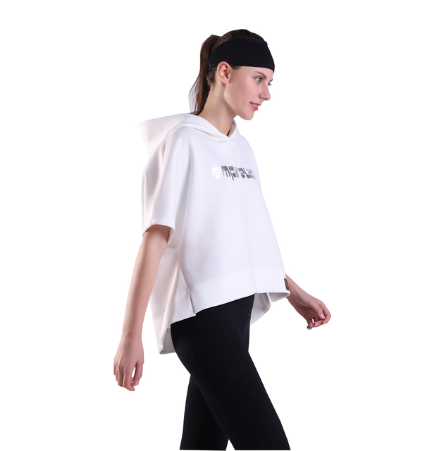 Sudaderas con capucha recortadas para mujer Suéter atlético lindo suelto Tops casuales deportivos