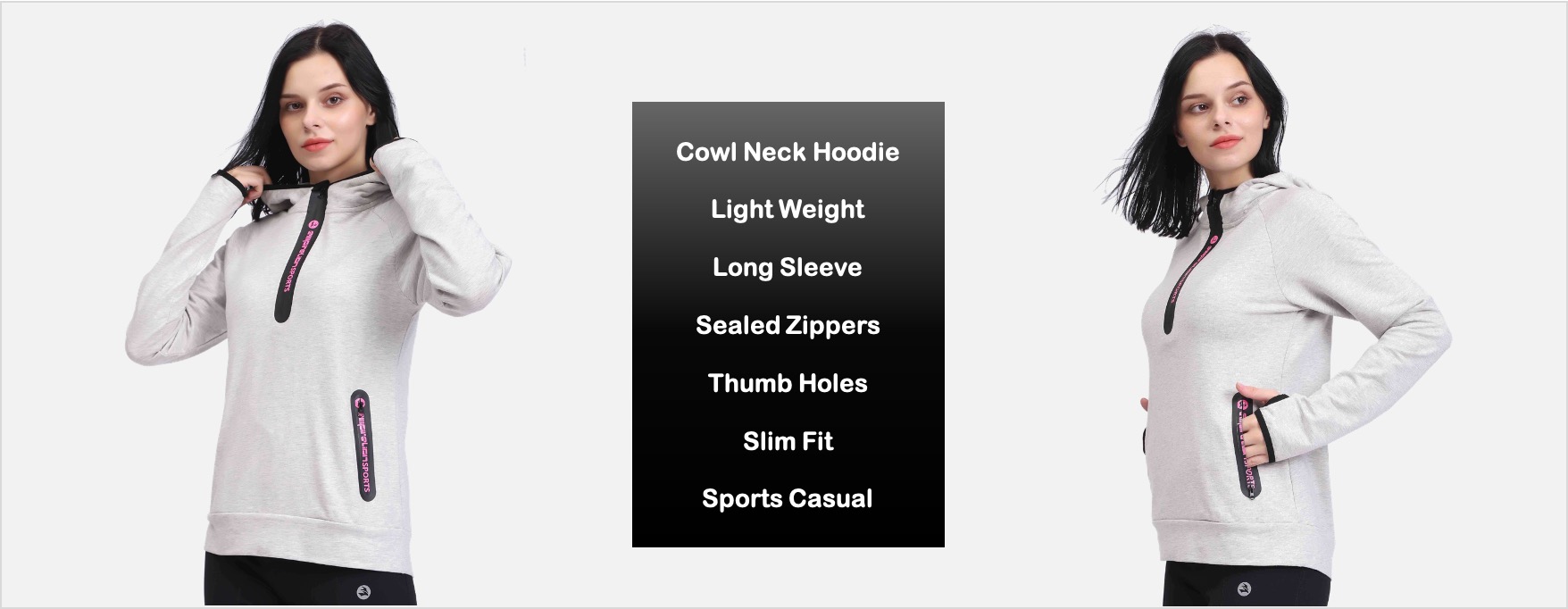 Sudadera con cremallera sellada