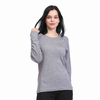 Conjunto de ropa interior térmica de manga larga 100 % lana merina para mujer