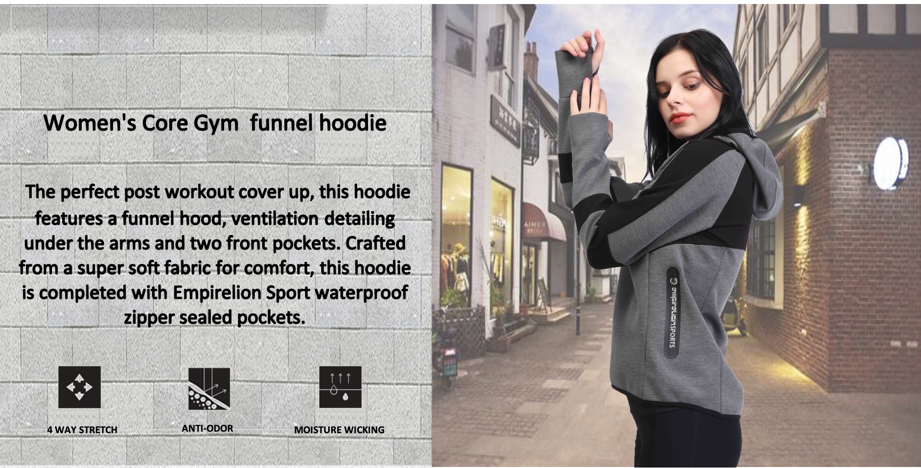 Tops de sudadera con capucha de gimnasio