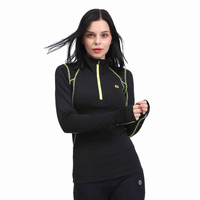 Sports Sport Slim Fit 1/2 Zip Faning Lining Experroente Termal Termal