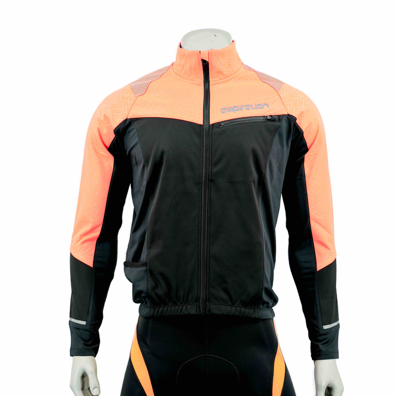 Chaqueta de ciclismo de cáscara suave a prueba de viento unida