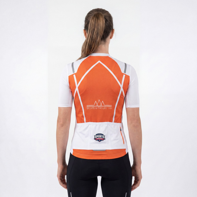 Maillot de ciclismo de manga corta ligero con sensación de frío para mujer