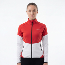 Chaqueta de moda deportiva con panel de bloques de color para mujer