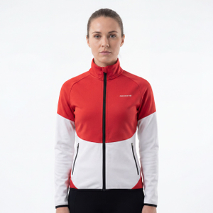 Chaqueta de moda deportiva con panel de bloques de color para mujer