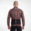 Chaqueta ciclista impermeable con ribete reflectante y estampado integral