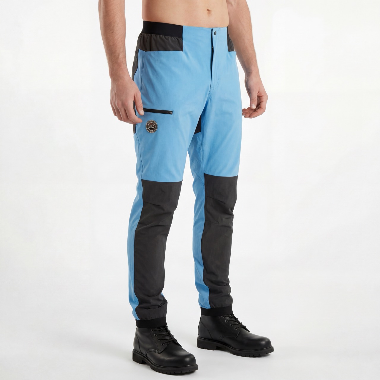 Pantalones de trekking con bloques de color para senderismo para hombre Pantalón con cintura elástica