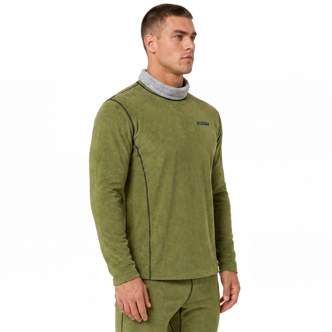 Ropa interior reversible de forro polar con bloques de color para hombre