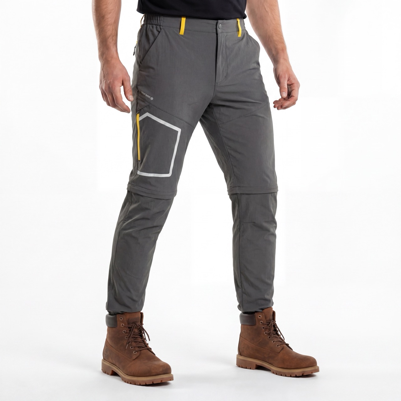 Pantalones deportivos con cremallera para hombre, pantalón de trekking con bloques de color