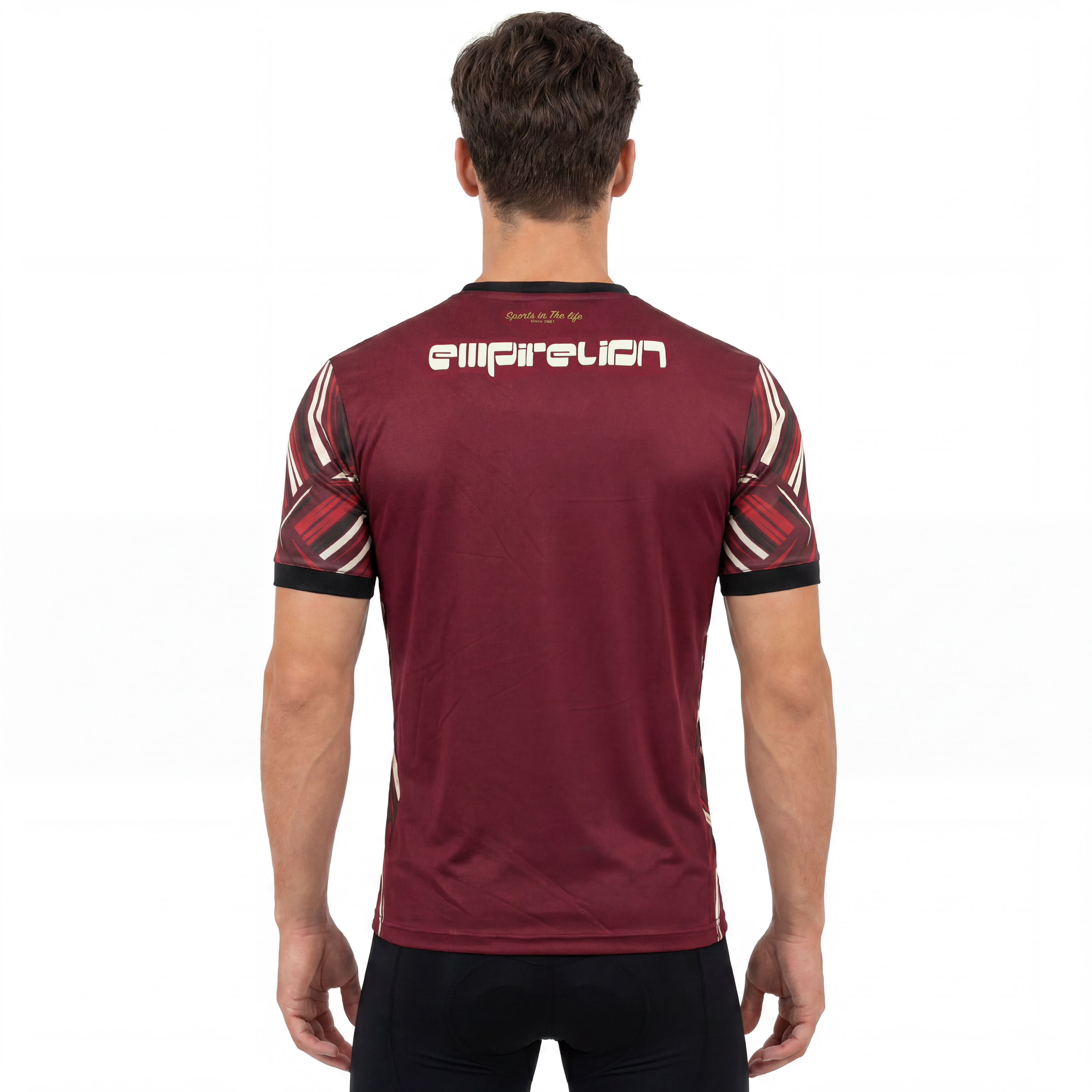 Camiseta deportiva con estampado completo y bloques de color para hombre