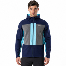 Chaqueta con capucha y cremallera para hombre, senderismo, montañismo, alpinismo, correr, color bloqueado
