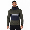 Trekking Sudadera con capucha y bolsillo de parche con media cremallera y running de peso medio