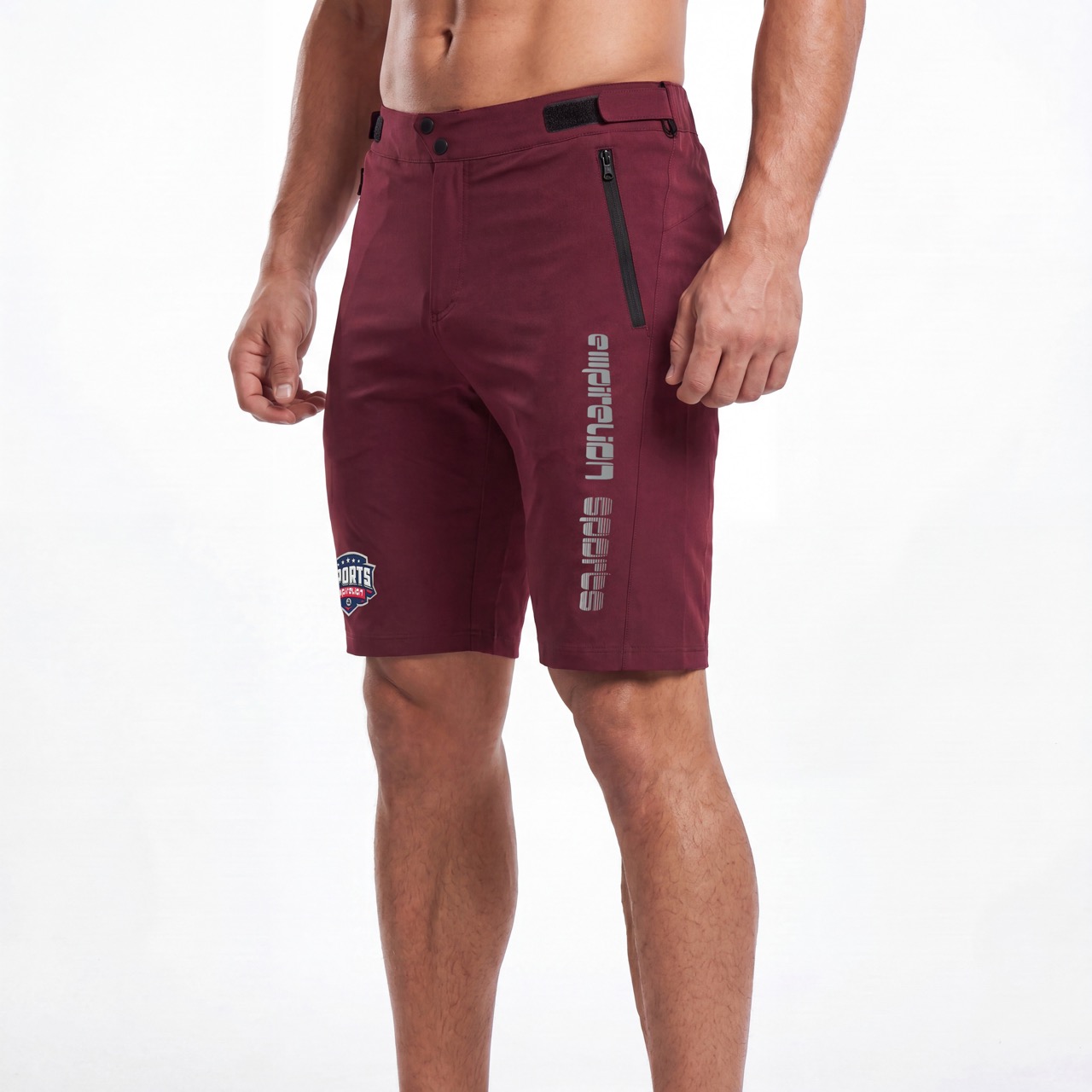 Pantalón corto con bolsillo sellado reflectante para ciclismo y senderismo para hombre