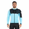 Chaqueta ciclista de forro polar interior con bolsillo trasero doble y bolsillo de malla para hombre