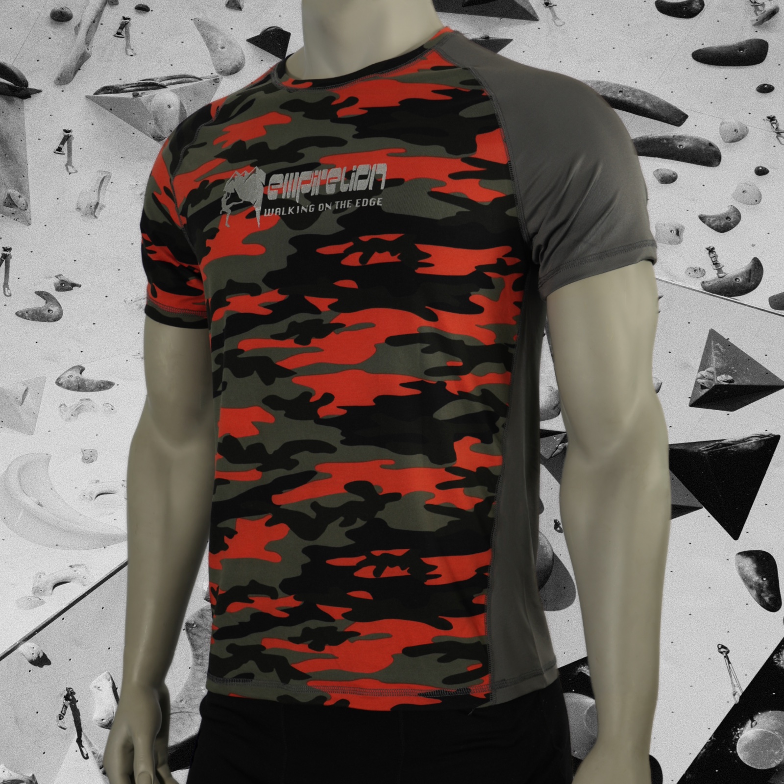 Camiseta de escalada naranja