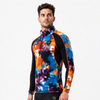 VMTR Camisetas de manga larga con media cremallera para hombre
