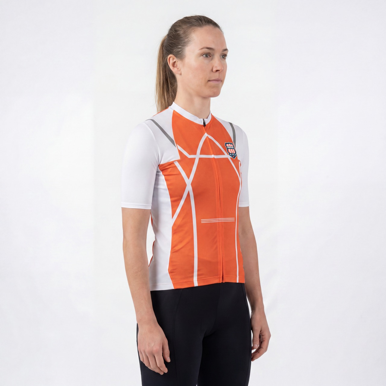 Maillot de ciclismo de manga corta ligero con sensación de frío para mujer