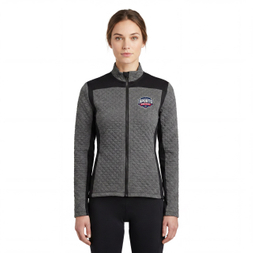 Chaqueta ciclista acolchada con bloques de color para mujer