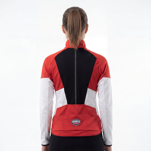 Chaqueta de moda deportiva con panel de bloques de color para mujer