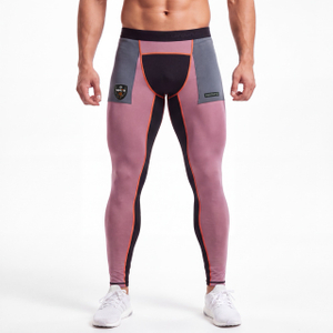 VMTR Pantalón tipo legging con capa base y bloques de color para hombre