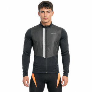Chaqueta de ciclismo con ribetes reflectantes a prueba de viento para hombre