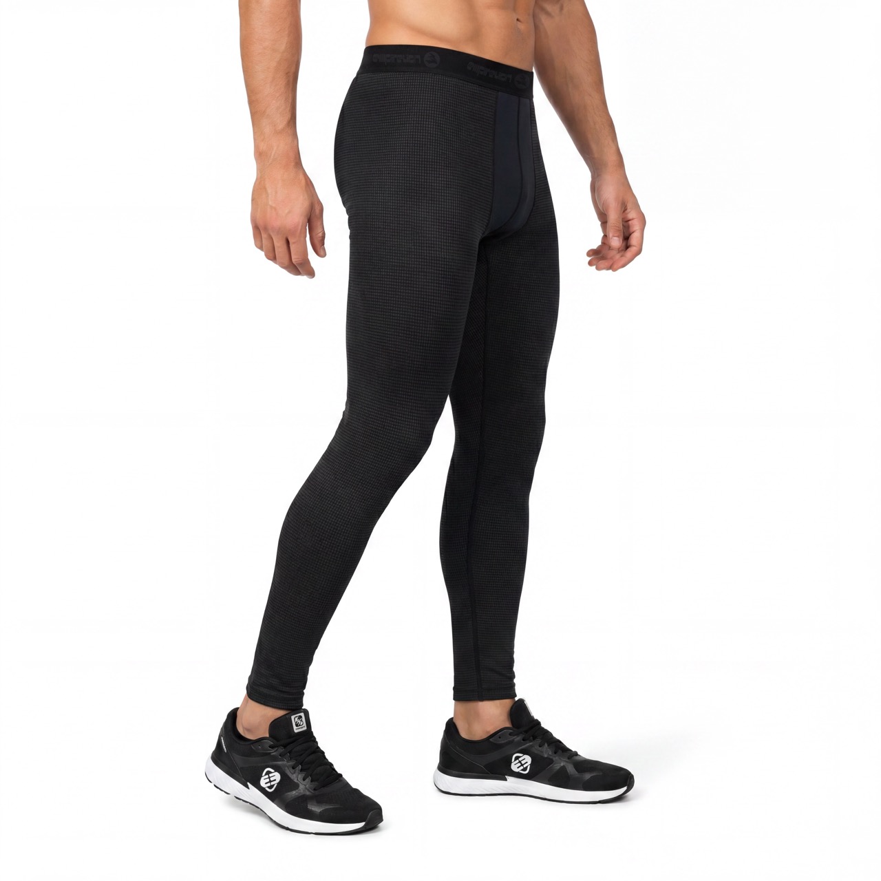 Pantalones térmicos de entrenamiento con media cremallera y forro polar interior teñido con paneles para hombre