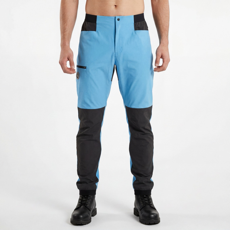 Pantalones de trekking con bloques de color para senderismo para hombre Pantalón con cintura elástica