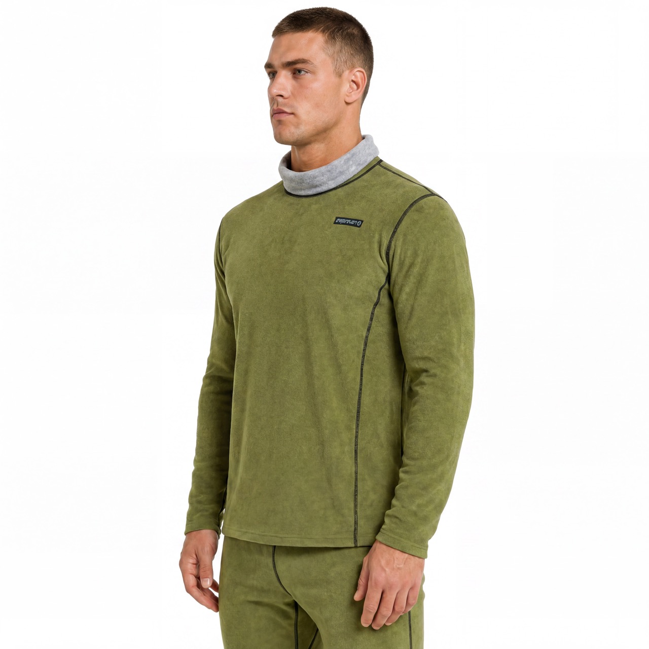 Ropa interior reversible de forro polar con bloques de color para hombre