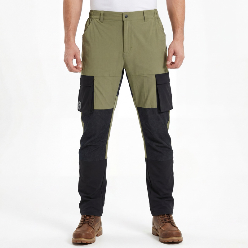 Pantalones cargo de moda deportiva para hombre Pantalones de trekking con bloques de color
