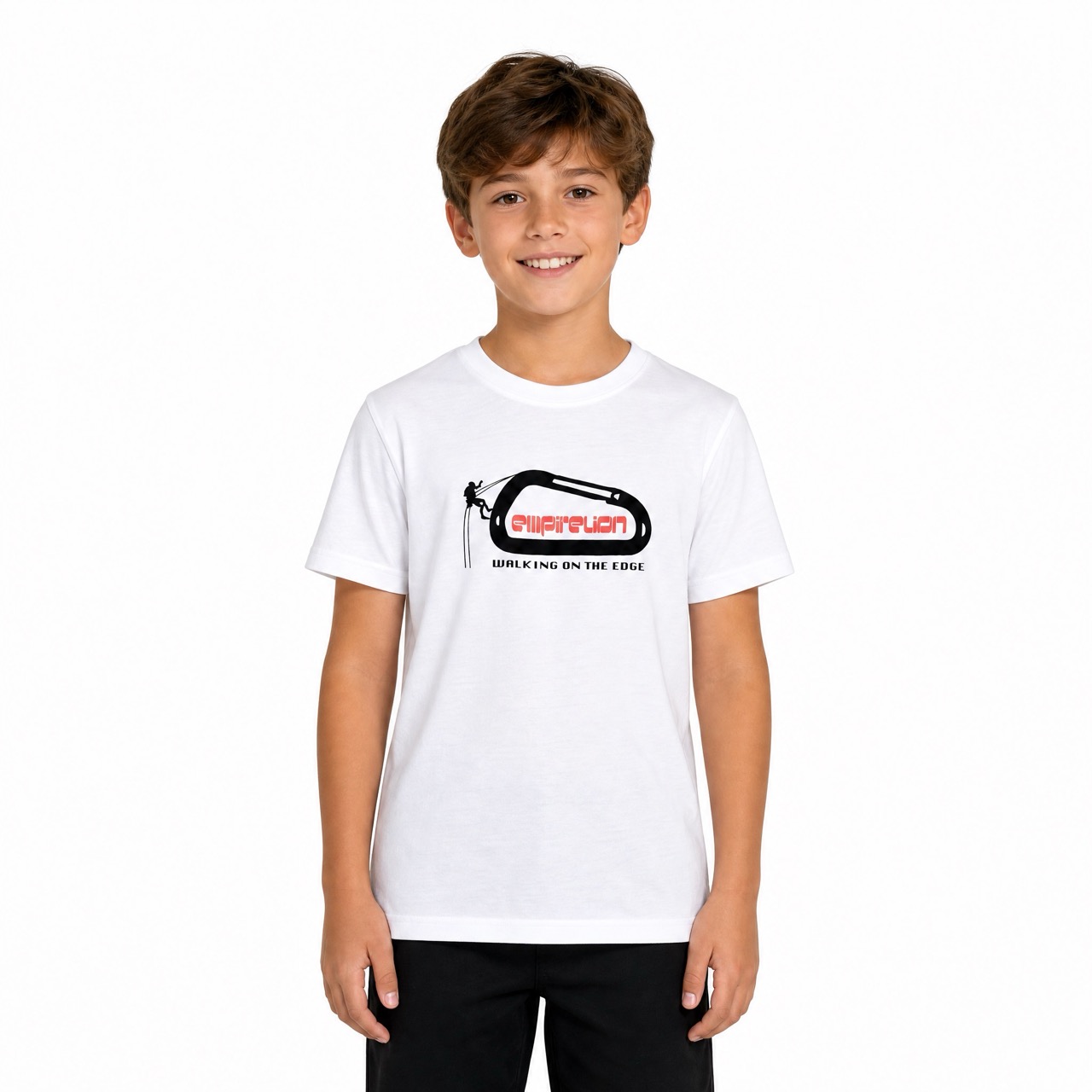 Camiseta de manga corta para escalada en roca para niño