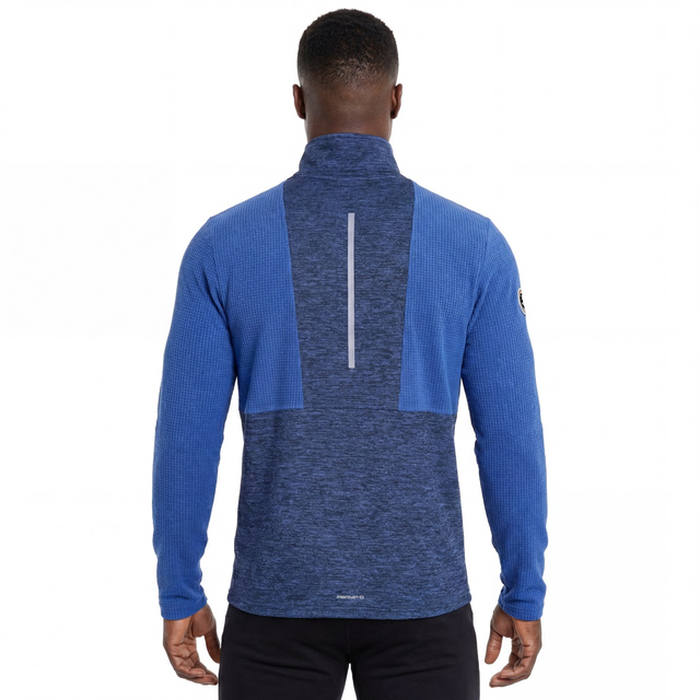 Chaqueta de trekking de peso medio para correr con cremallera para hombre