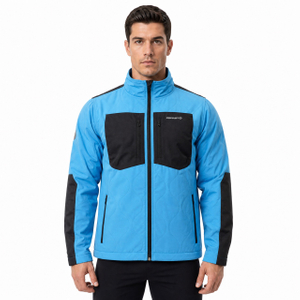 Chaqueta con cremallera en bloques de color para hombre, acampada, senderismo, montañismo, alpinismo