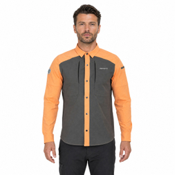 Camisas funcionales en contraste para hombre, senderismo, acampada, pesca, refrigeración, ventilación en espalda y axila