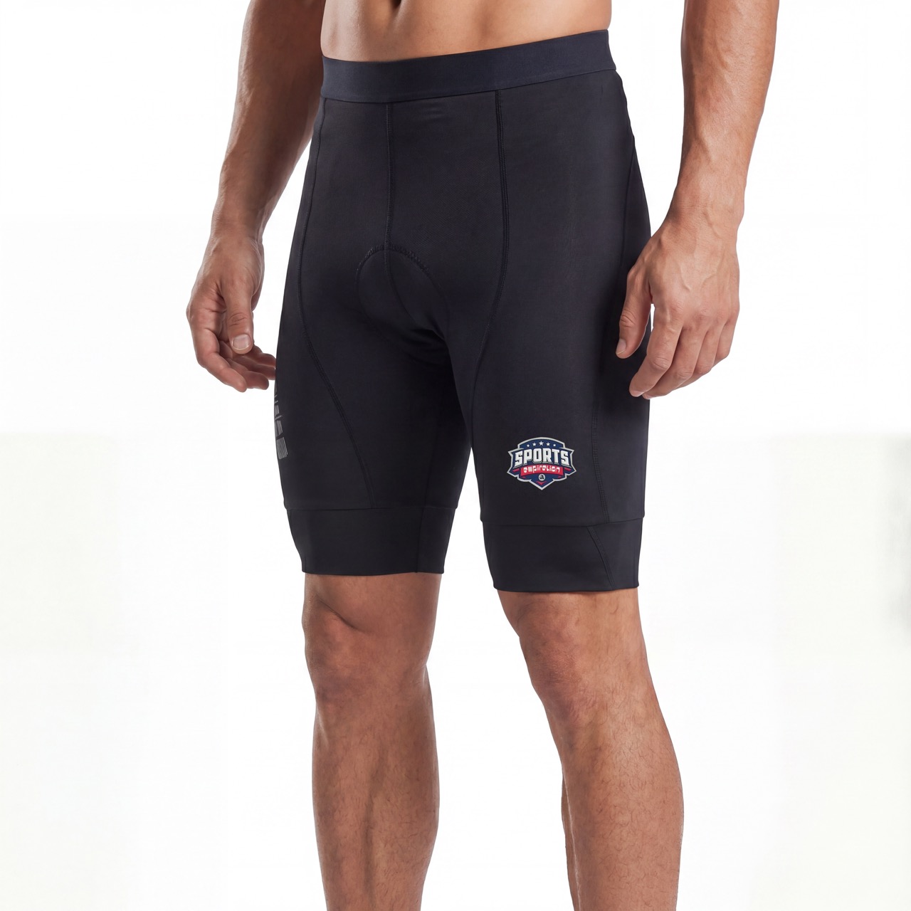 Pantalón corto de ciclismo con panel de malla para hombre